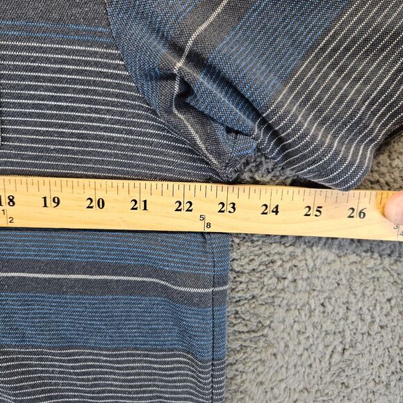 Travis Mathew Polo‎ Shirt Mens Size Large Gray Striped Short Sleeve - Picture 3 of 10